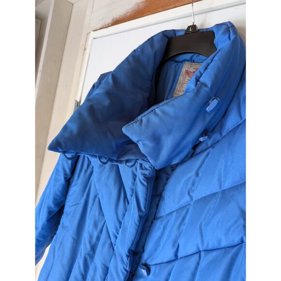 THE WATERS EDGE Vintage Blue Down Puffer Coat Sz LRG - Picture 4 of 10